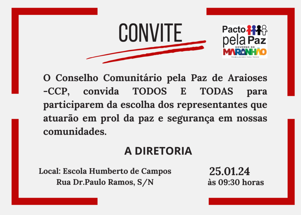 Convite ELEIÇÃO CCP